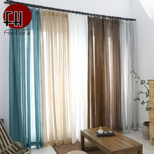 Japan Solid Tulle Curtains For Bedroom Window Sheer Curtains For Living Room Kitchen Modern Voile Curtain Blinds Drapes 2024 - buy cheap