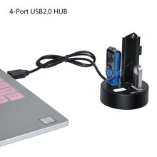 4-портовый концентратор USB 2,0, USB-разветвитель, расширительный круглый концентратор, мультиконцентратор, адаптер для ноутбука, ноутбука, Macbook 2024 - купить недорого