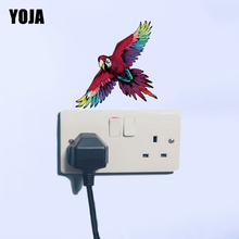 YOJA-pegatina de interruptor de loro único, sala de estar de pared para decoración personalizada, dormitorio, 10SS0125 2024 - compra barato