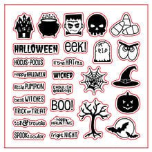 Carimbo/selo de silicone transparente para scrapbooking/álbum de fotos, cartões decorativos 4x4, brinquedo para halloween 2024 - compre barato