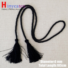 Black Rope with Tassels Gift Package Twisted Cords Wine Jars Rope 160 cm 115 cm Length 6 mm  Sell by 10 pcs per bale 2024 - buy cheap