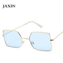 JAXIN-Gafas de sol con protección de la personalidad para mujer, lentes de sol femeninas con marco de Metal, lentes de Color de diseño de marca, UV400mirror 2024 - compra barato