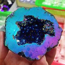 1pcs Natural crystal quartz rare and beautiful color halo titanium quartz crystal cave crystal crystal cluster halo samples 2024 - buy cheap