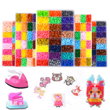 24 Perler Beads Kit 5mm /2.6mm Kit Hama Beads Creative 3D Puzzle Full Set with all accessories Ironing Handmade Beads Toy Gift 2024 - buy cheap