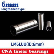 2 pcs cheap LM6LUU 6mm Longer Linear Ball Bearing Bushing Linear Bearings CNC parts 3d printer parts LM6L 2024 - buy cheap