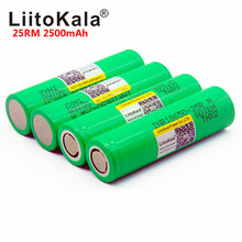 100 шт. liitokala 18650 2500 мАч литиевая батарея 25R INR1865025RM 20A батарея 2024 - купить недорого