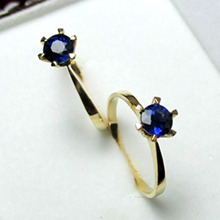 0.5 Carat VS Sapphire ring 18K White Gold Engagement Ring Blue Gemstone Diamond design gift cornflower blue sapphire 2024 - buy cheap