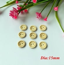 200pcs/lot '' Hand Made'' with Love sewing wood button 15mm Round Decorative Craft buttons embellishment 2024 - buy cheap