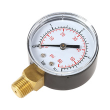 50mm 0 6060psi 0 44bar piscina filtro de pressão água dial manômetro medidor pressão hidráulica 1/4 "rosca bspt 2024 - compre barato