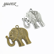 YuenZ 2 pcs Antique elephant Charm metal pendants for necklace jewelry making 43*42mm D9228 2024 - buy cheap