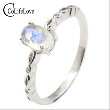 100% natural opal ring for engagement 4 mm * 6 mm brilliant opal silver ring real 925 sterling silver opal ring romantic gift 2024 - buy cheap