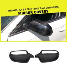 Carbon Fiber Replacement Style Car Side Mirror Covers Trim for Audi A4 B9 2013 - 2015 A5 2010 - 2015 Without Side Assist holes 2024 - buy cheap