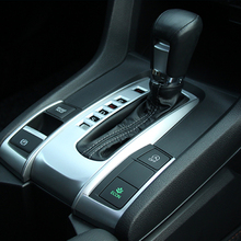 Для Honda Civic 2016 2017 2018 10TH поколение ABS внутренняя коробка передач консоль Панель рамка Крышка отделка наклейка сдвижная панель 2024 - купить недорого