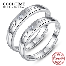 Sterling Silver Jewelry 925 Pure Silver Rings Elegant Jewelry For Women Men Forever Couple Ring Valentine's Day Gifts CR037 2024 - buy cheap