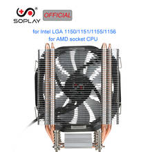 SOPLAY CPU Cooler 3 Heatpipes 4pin 120mm Fan Cooling PC Computer for AMD Intel 1151 1150 CPU Cooling Radiator Fan Cooler 2024 - buy cheap