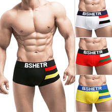 4 PCS/LOT Men Underwear BSHETR Brand Sexy Boxers pants Slip Cotton Male Panties U convex pouch Cueca Trunks Homewear Underpants 2024 - buy cheap
