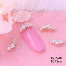 5 uds 3D de Zircon de aleación accesorios arte de uñas lujoso Cristal de zirconio de cubo de hielo joyas para uñas de nivel superior belleza uñas encantos TN3940 2024 - compra barato