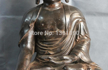 xd 001002 20 Tibet Buddhism Temple Copper Bronze Rulai Amitabha Sakyamuni Buddha statu 2024 - buy cheap
