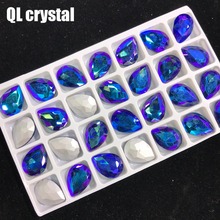 QL-diamantes de imitación de cristal en forma de lágrima, 13x18mm, de alta calidad, para la fabricación de joyas, accesorios de bricolaje 2024 - compra barato