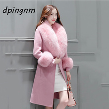 Winter women's long section of the new long coat woolen coat Slim thick woolen coat 2024 - buy cheap