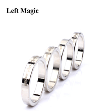 Mini anillo magnético de plata con alfabeto, anillo magnético fuerte, moneda, dedo de trucos mágicos, decoración, 18/19/20/21MM, 2017 2024 - compra barato