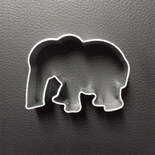 Frete grátis forma de elefante liga de alumínio cortador de biscoito sobremesas biscoitos cortador bolo molde 2024 - compre barato