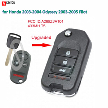 Keyecu DIY Upgraded Flip Remote Car Key Fob 433MHz T5 Chip for Honda 2003-2004 Odyssey / 2003-2005 Pilot FCC ID: A269ZUA101 2024 - buy cheap