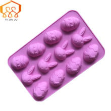 Silicone Resurrection Egg Chocolate Mold Diy Home Baking Cake Mould Cartoon Rabbit Head Cake Decorating Tool 2024 - buy cheap