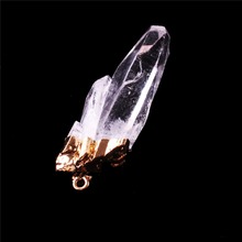 100 pçs/lote Natural Gem Pedra Irregular Crystal Point Pingentes Pendulum Reiki Quartzo Claro Montanha Branca para Jóias Fazendo Grátis 2024 - compre barato