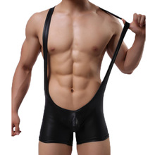 Gays Sexy Men's Underwear Bodysuit Boxers Jumpsuits Wrestling Singlets Lingerie Gay Jockstrap Adult Slave Game Wear black siod 2024 - buy cheap