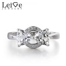 Leige Jewelry Lab Blue Sapphire Gemstone 925 Sterling Silver September Birthstone Trillion Cut Anniversary Rings 2024 - buy cheap