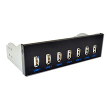 USB HUB USB 2.0 Hub 7 Port Splitter USB 2.0 Front Panel 5.25 CD-ROM Drive Bay Bracket Expansion Adapter Connector for Windows XP 2024 - buy cheap