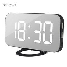 1pc 5V 158*55*77mm 12/24 Hour Modes LED Digital Alarm Clock With USB Port For Phone Charger Touch-Activited Snooze 2024 - buy cheap