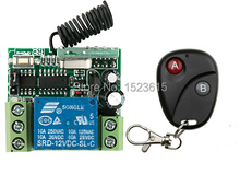 NEW DC12V 10A 1CH RF Wireless Switch Controle Remoto Sistema Receptor Transmissor com Dois-botão Interruptor Casa Inteligente
