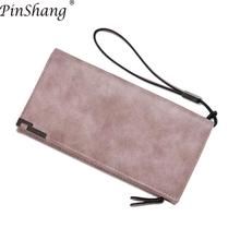 PinShang High Capacity Handbag Fashion Women Wallets Ladies Dull Polish PU Leather Clutch Purse Female Long Card Holder ZK40 2024 - buy cheap