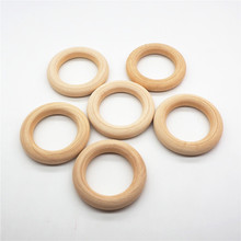 Chenkai-anillo mordedor de madera natural para bebé, mordedor de madera de 55mm y 2,75 pulgadas, chupete de ducha para bebé, juguete sensorial de masticación dummy de 5,5 cm, 50 Uds. 2024 - compra barato