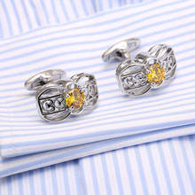 Hot Selling Copper Cufflinks Rhodium plating Cuff links French Shirt Cufflings Wedding Cuffs Bouton Collar Studs V166 2024 - buy cheap