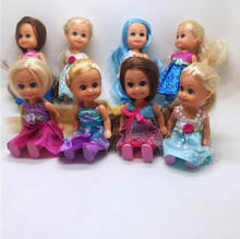 Cor do cabelo elsa anna meninas princesa bonecas conjunta em movimento diy brinquedos acessórios presente de aniversário para crianças 2024 - compre barato