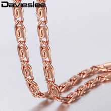 Davieslee White Yellow Rose Gold Filled Necklace Mens Womens Chain Snail Link Wholesale Fashion Jewelry Gift 4.5mm LGN216 2024 - buy cheap