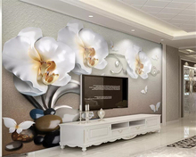 Beibehang-papel tapiz 3d personalizado, sala de estar Mural para, dormitorio, joyería de oro de lujo, flor de seda, Mural de joyas, Fondo de TV 2024 - compra barato