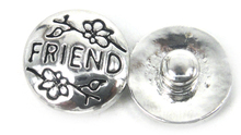 Amuleto em liga metálica um botão de pressão diy, amuleto de letra de 1.2cm com frete grátis 2024 - compre barato