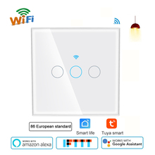 WiFi smart light switch EU Wall touch switch Remote control switch Voice Control Compatible Alexa Google IFTTT App smart life 2024 - buy cheap