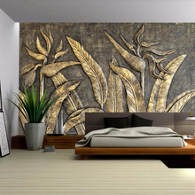 Wellyu-papel tapiz personalizado 3d para murales de fotos, escultura de pájaro dorado del universo, Fondo de TV, pared, sala de estar, dormitorio, papel tapiz 3d 2024 - compra barato