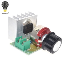 WAVGAT Hot Voltage Regulator Voltage Speed Controller AC 220V 4000W SCR Dimmer 2024 - buy cheap