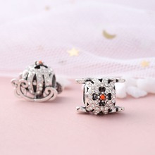 5PCS Original Silver Color Metal Charms Crystal Pumpkin Car Loose Beads For Women Bracelets DIY Pendant Jewelry Making 2024 - buy cheap