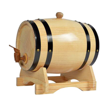 1.5L wood cask wine barrel oak barrels red pine wooden barrel keg cask Home Brewing inner tant Natural wood JH061 2024 - buy cheap