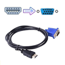 Cabo hdmi para vga, 1 peça, 1080p, hd, com adaptador de áudio, para vga, cabo óptico 2024 - compre barato