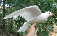 Asas espalhadas 55x30cm branco puro seagull modelo de pássaro de brinquedo, polietileno & furs artesanato, presente de decoração caseira, d1085 2024 - compre barato