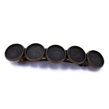 Antique Bronze 70pcs 14x60mm Metal Barrette Hair Clips with 12mm Bezel Blank Settings for Jewelry Making HBF04 2024 - buy cheap