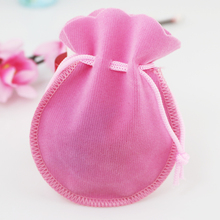 Free Shipping 100pcs/Lot 7x9cm Small Pink Velvet Bag Cute Gourd Pouch Bag Party Wedding Favor Jewelry Packaging Bags Gift Bag 2024 - buy cheap
